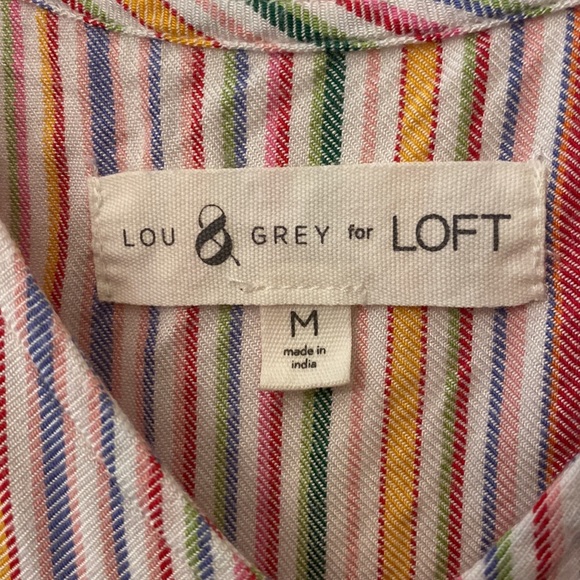Lou & Grey Loft Rainbow Striped Casual Jumpsuit - Picture 8 of 10